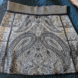 Title Nine Black and Beige Paisley A-line Skirt, 19 in Long, 18 In Across Waist